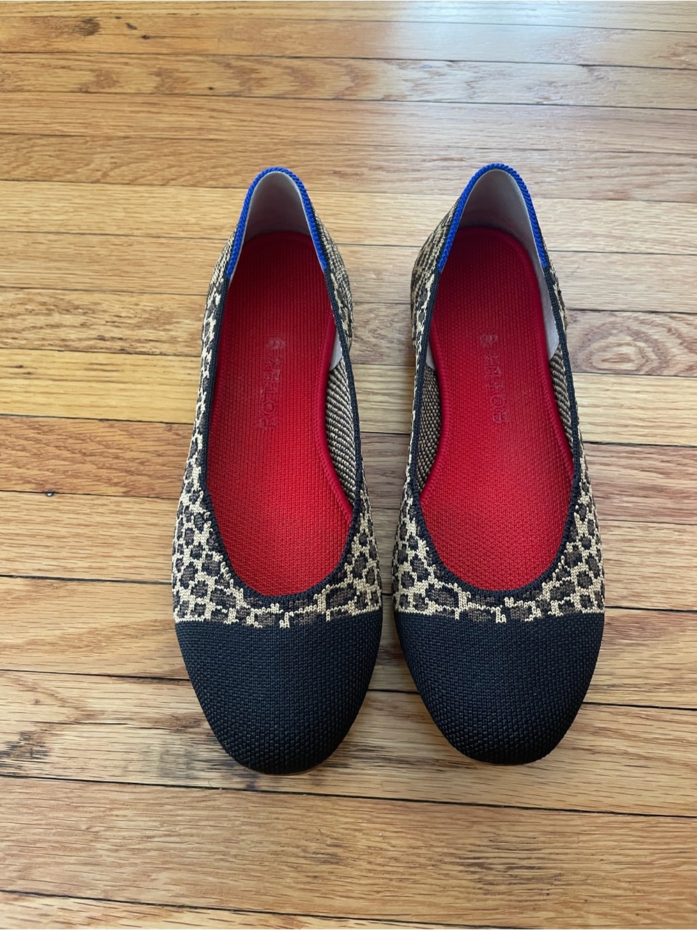 Rothy’s Women’s square round toe flats-leopard